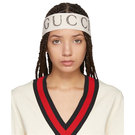 white elastic gucci headband|Gucci headband on celebrities.